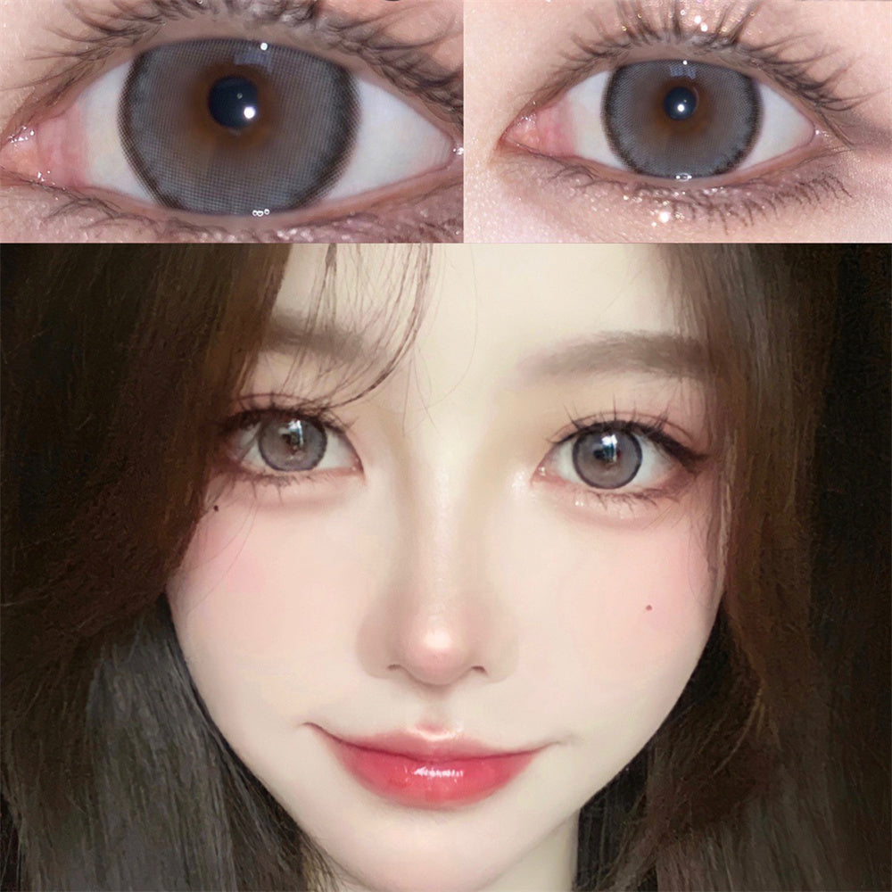 Morningcon lce beads of fog Colored Contact Lenses For Eyes Half Yearly 2pcs