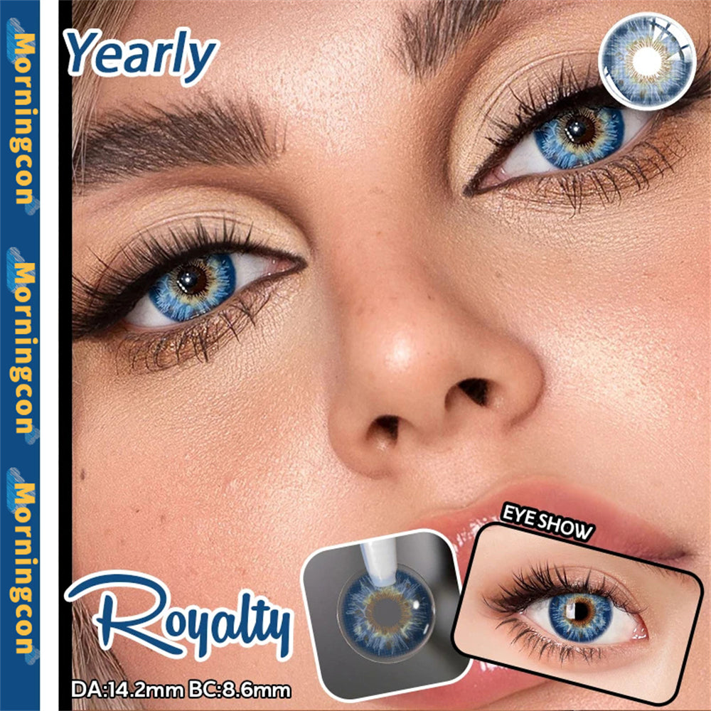 Morningcon C1-Royal Colored Contact Lenses For Eyes Half Yearly 2pcs