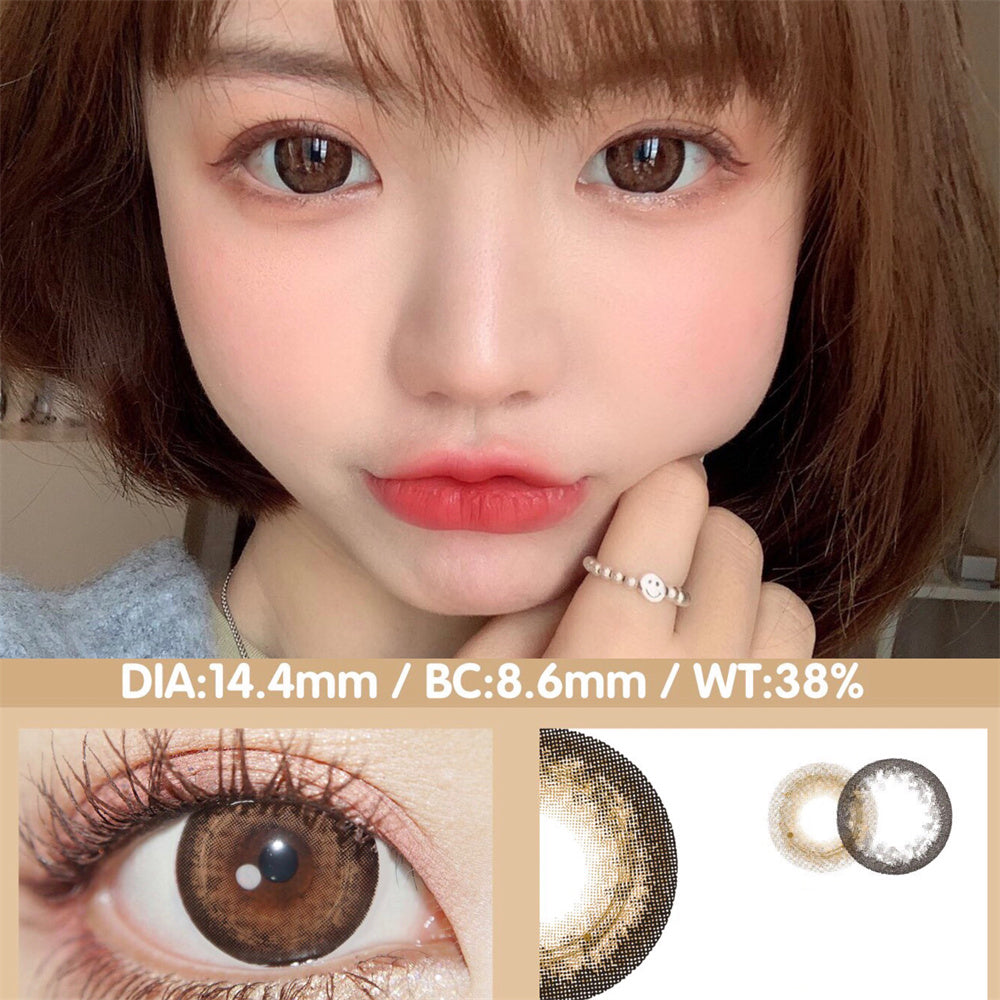 Morningcon Mashed potato ash Colored Contact Lenses For Eyes Half Yearly 2pcs