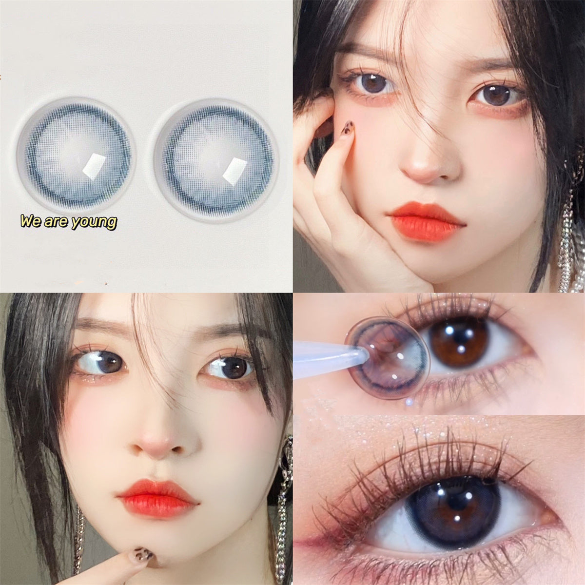 Morningcon Glass Whale Colored Contact Lenses For Eyes Half Yearly 2pcs