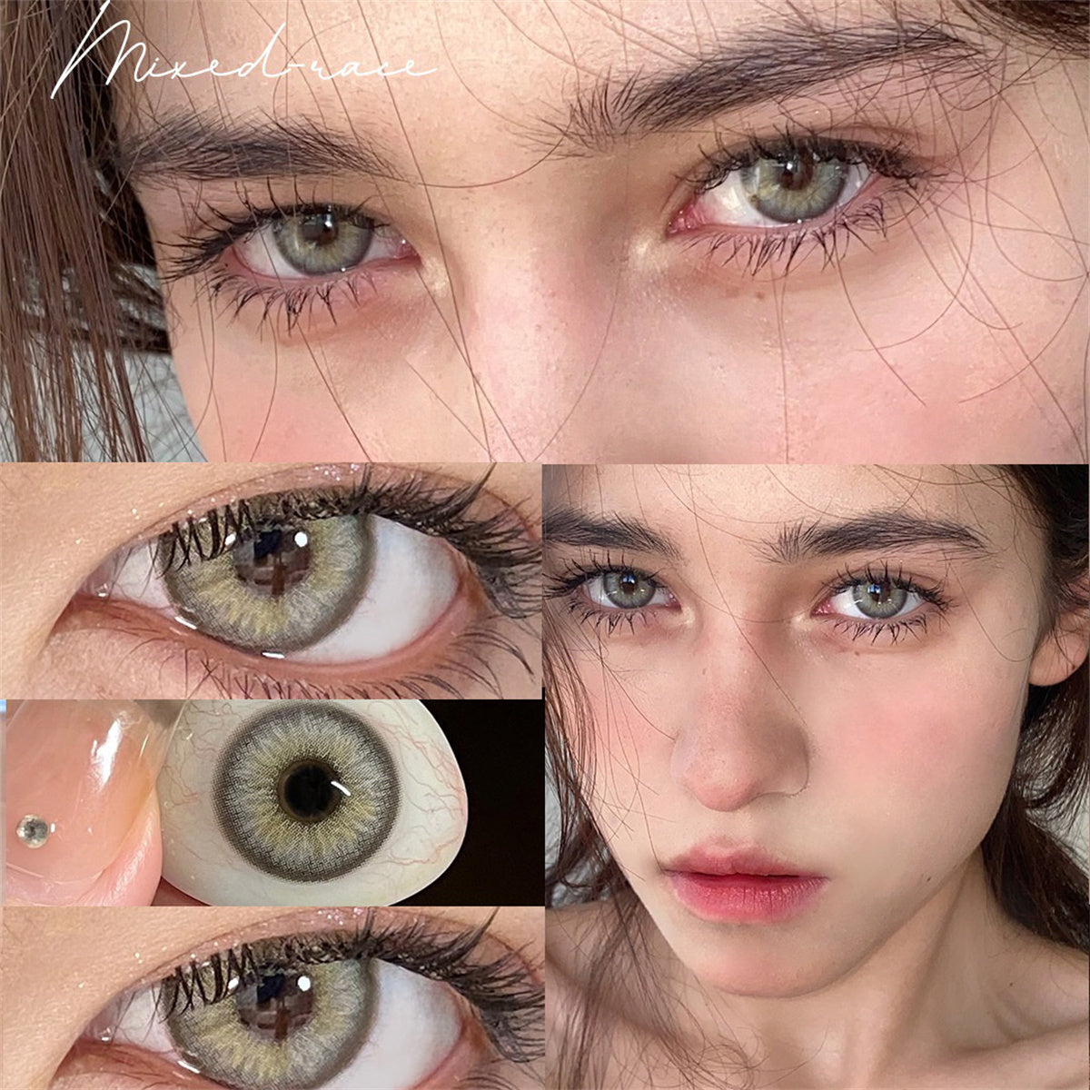 Morningcon Gene Seed Green Colored Contact Lenses For Eyes Half Yearly 2pcs