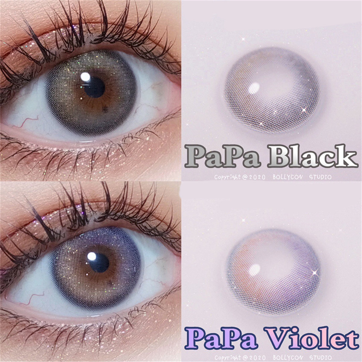 Morningcon Papa Colored Contact Lenses For Eyes Half Yearly 2pcs