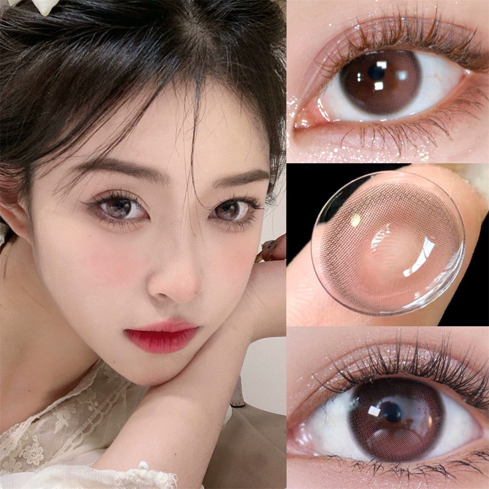 Morningcon Manchu saffron Colored Contact Lenses For Eyes Half Yearly 2pcs