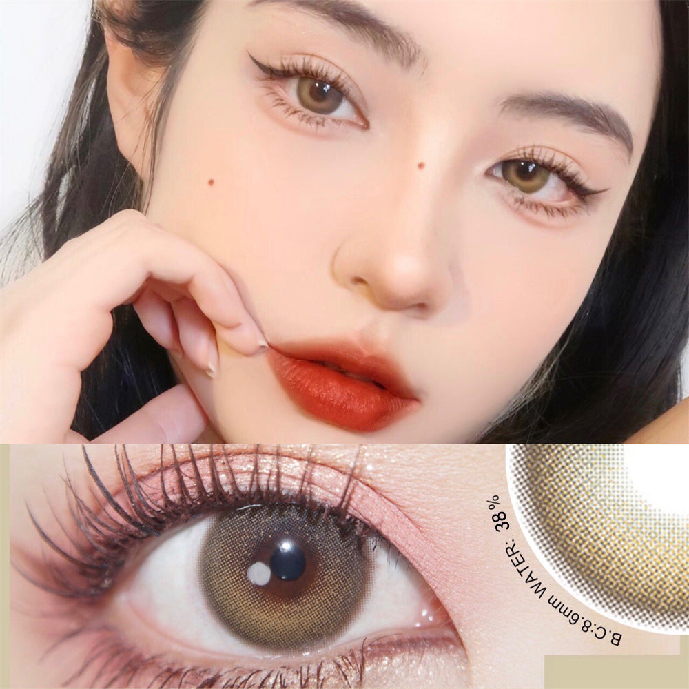 Morningcon Laser Cherry Violet Colored Contact Lenses For Eyes Half Yearly