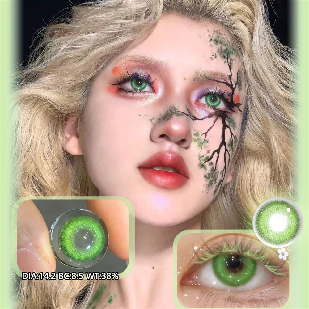 Morningcon Plum Blossom Colored Contact Lenses For Eyes Daily 2pcs