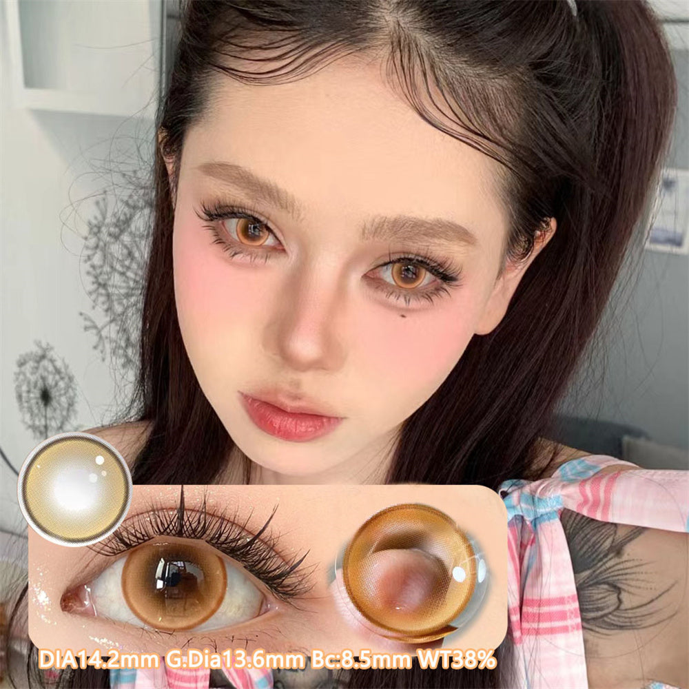 Morningcon Butterfly Colored Contact Lenses For Eyes Daily 2pcs
