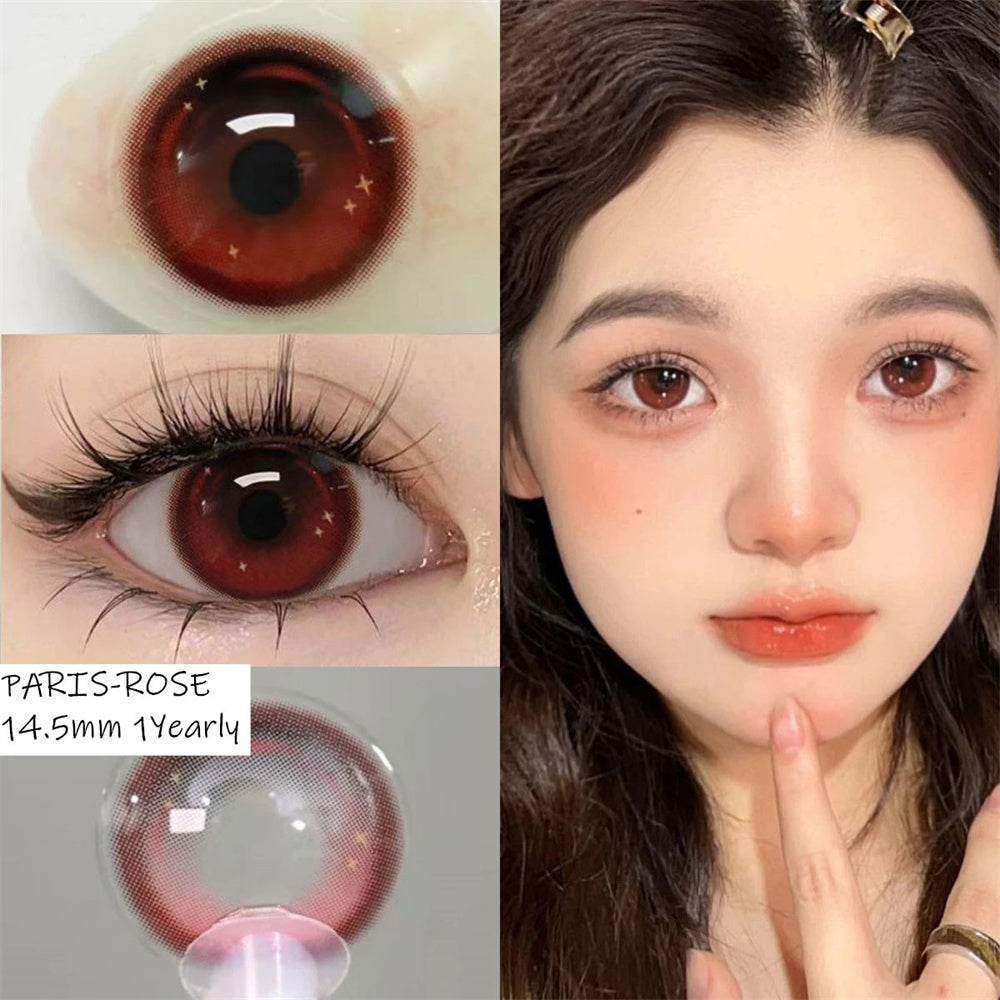Morningcon Cranky tomatoes Colored Contact Lenses For Eyes Half Yearly 2pcs