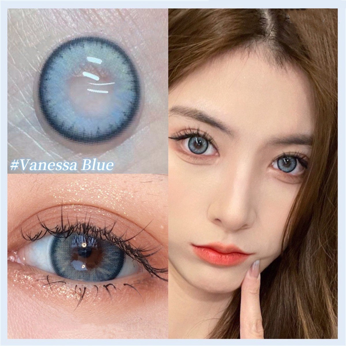 Morningcon North Sea Silver Beach Colored Contact Lenses For Eyes Half Yearly 2pcs