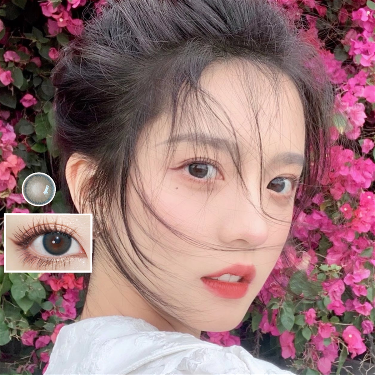 Morningcon Jade Blue shine Colored Contact Lenses For Eyes Half Yearly 2pcs