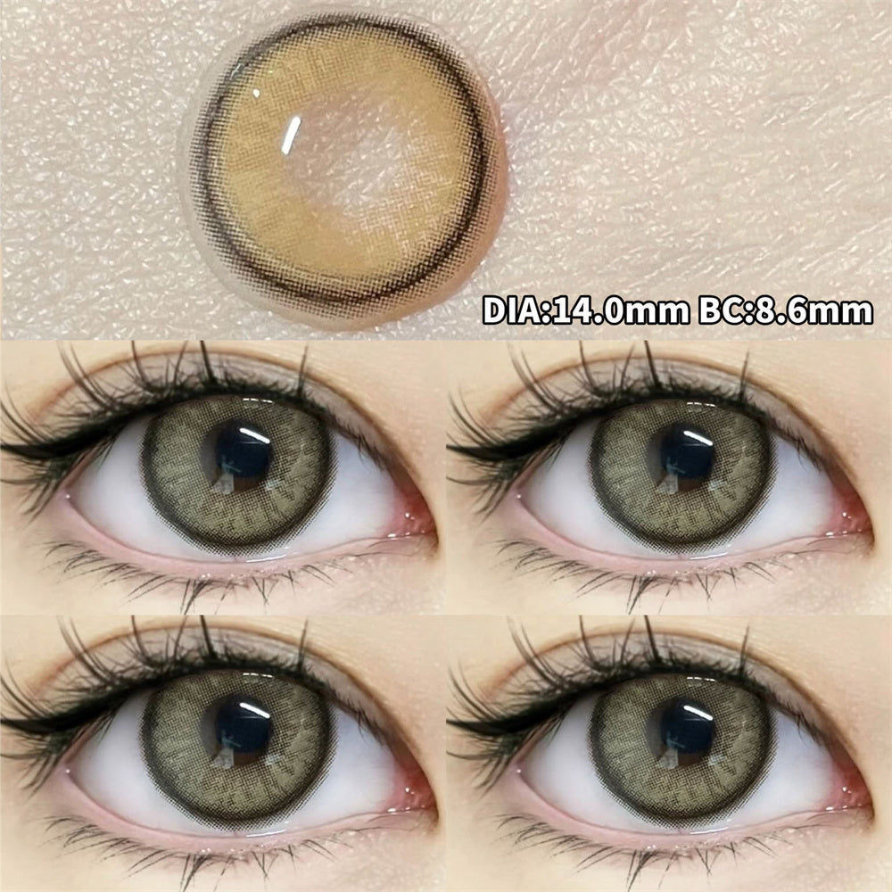 Morningcon Pears Colored Contact Lenses For Eyes Half Yearly 2pcs