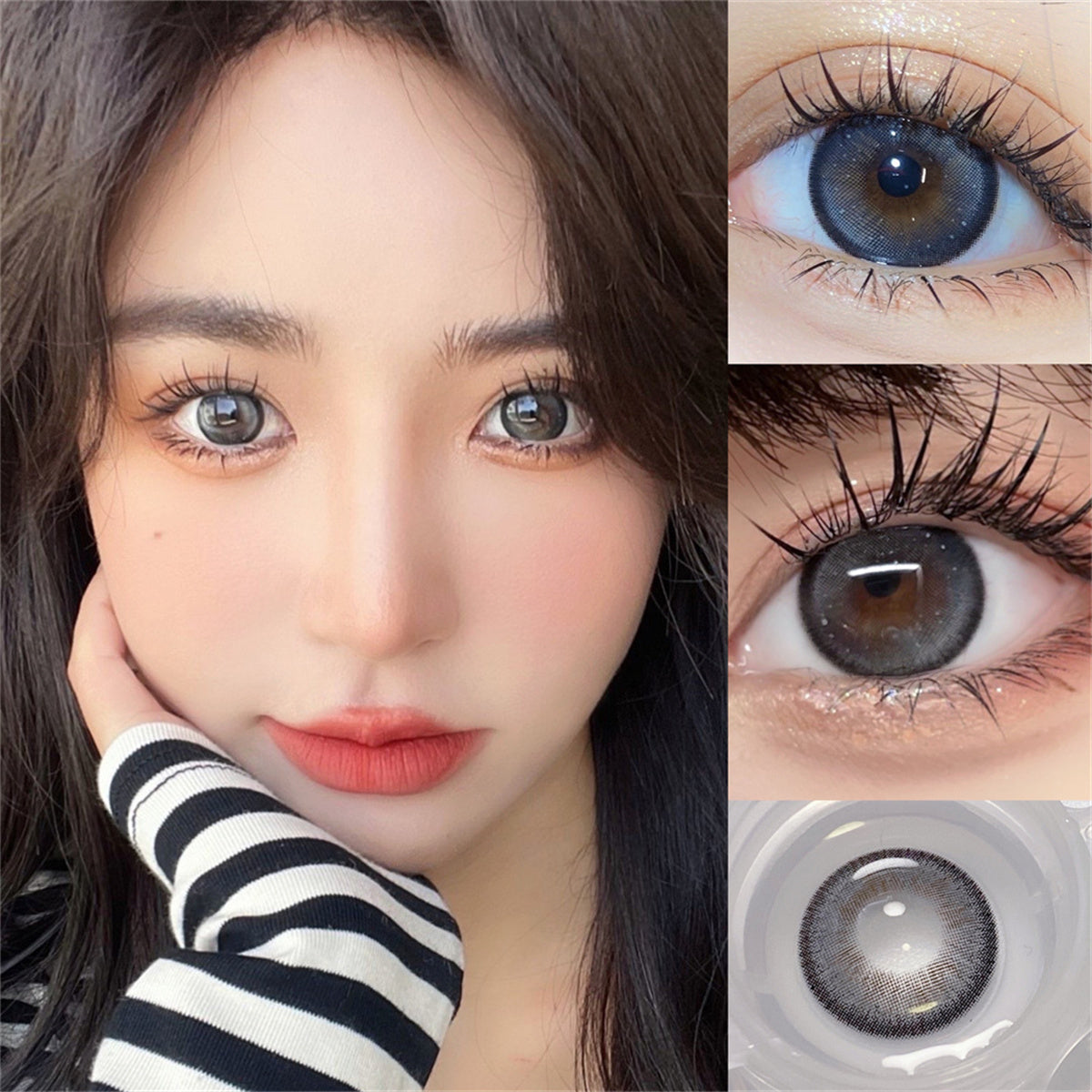 Morningcon Snow of light Colored Contact Lenses For Eyes Half Yearly 2pcs