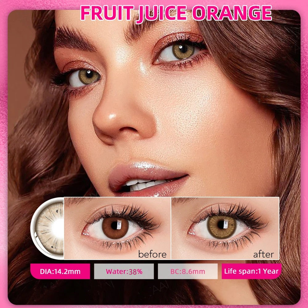 Morningcon Fruit-F29 Colored Contact Lenses For Eyes Half Yearly 2pcs