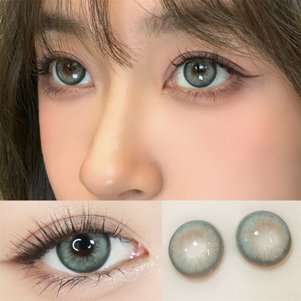 Morningcon Mustard Colored Contact Lenses For Eyes Half Yearly 2pcs