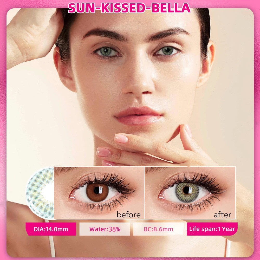 Morningcon sunkiss Colored Contact Lenses For Eyes Half Yearly 2pcs