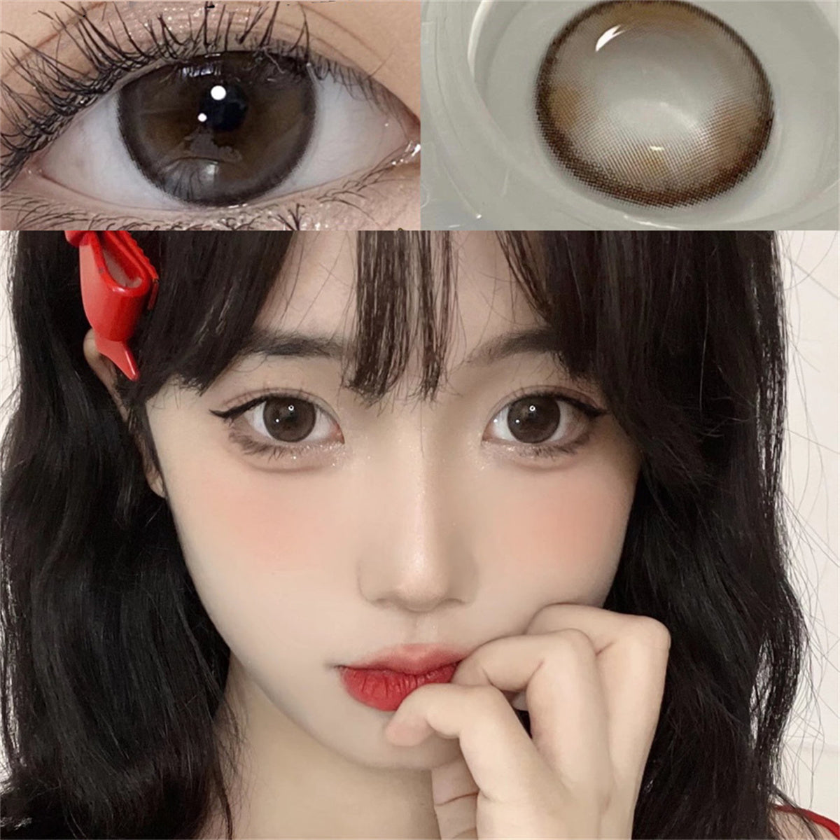 Morningcon Gummy bears Colored Contact Lenses For Eyes Half Yearly 2pcs