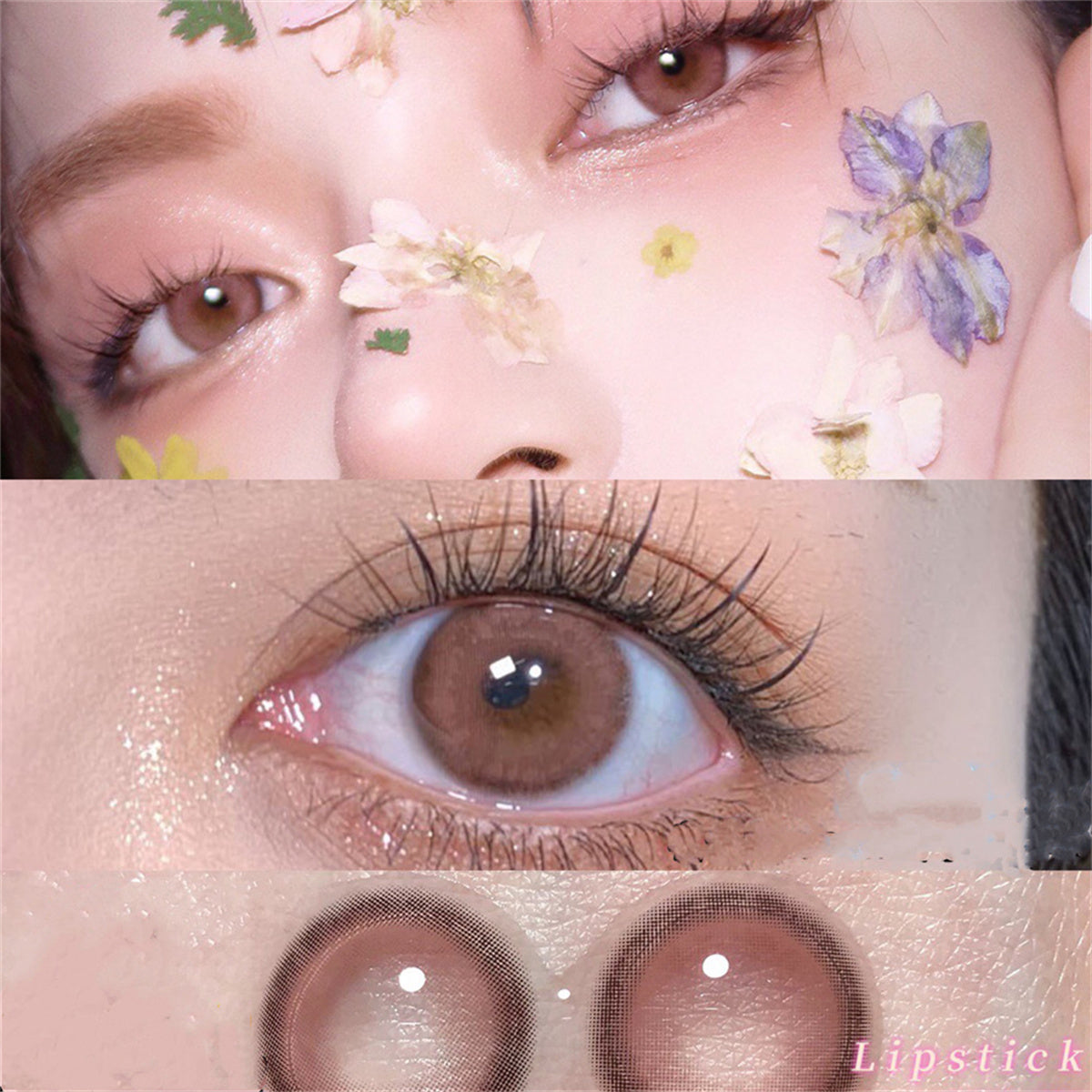 Morningcon White Gold Pear Wood Colored Contact Lenses For Eyes Half Yearly 2pcs