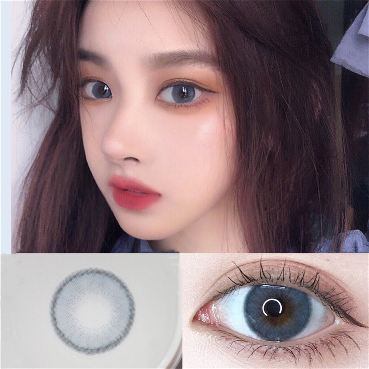Morningcon Manchu saffron Colored Contact Lenses For Eyes Half Yearly 2pcs