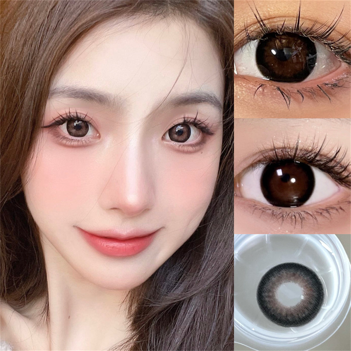 Morningcon Tropical raspberries Colored Contact Lenses For Eyes Half Yearly 2pcs