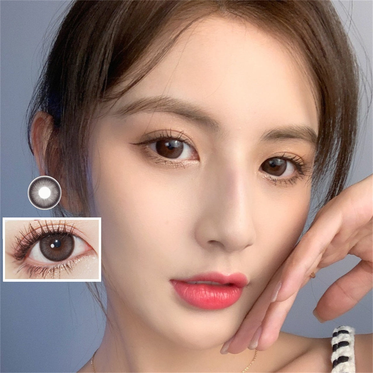 Morningcon Yuan Qi stewed eggs Colored Contact Lenses For Eyes Half Yearly 2pcs