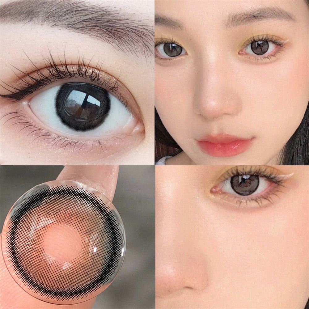 Morningcon Little Black Wood Colored Contact Lenses For Eyes Half Yearly 2pcs