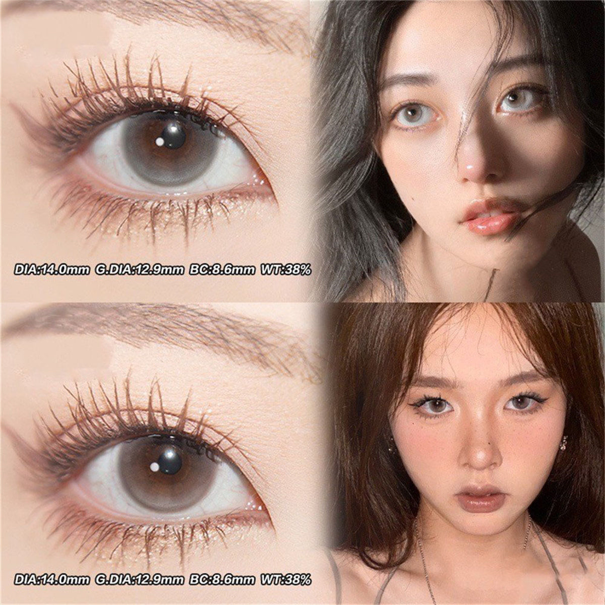 Morningcon Bubbles Colored Contact Lenses For Eyes Half Yearly 2pcs