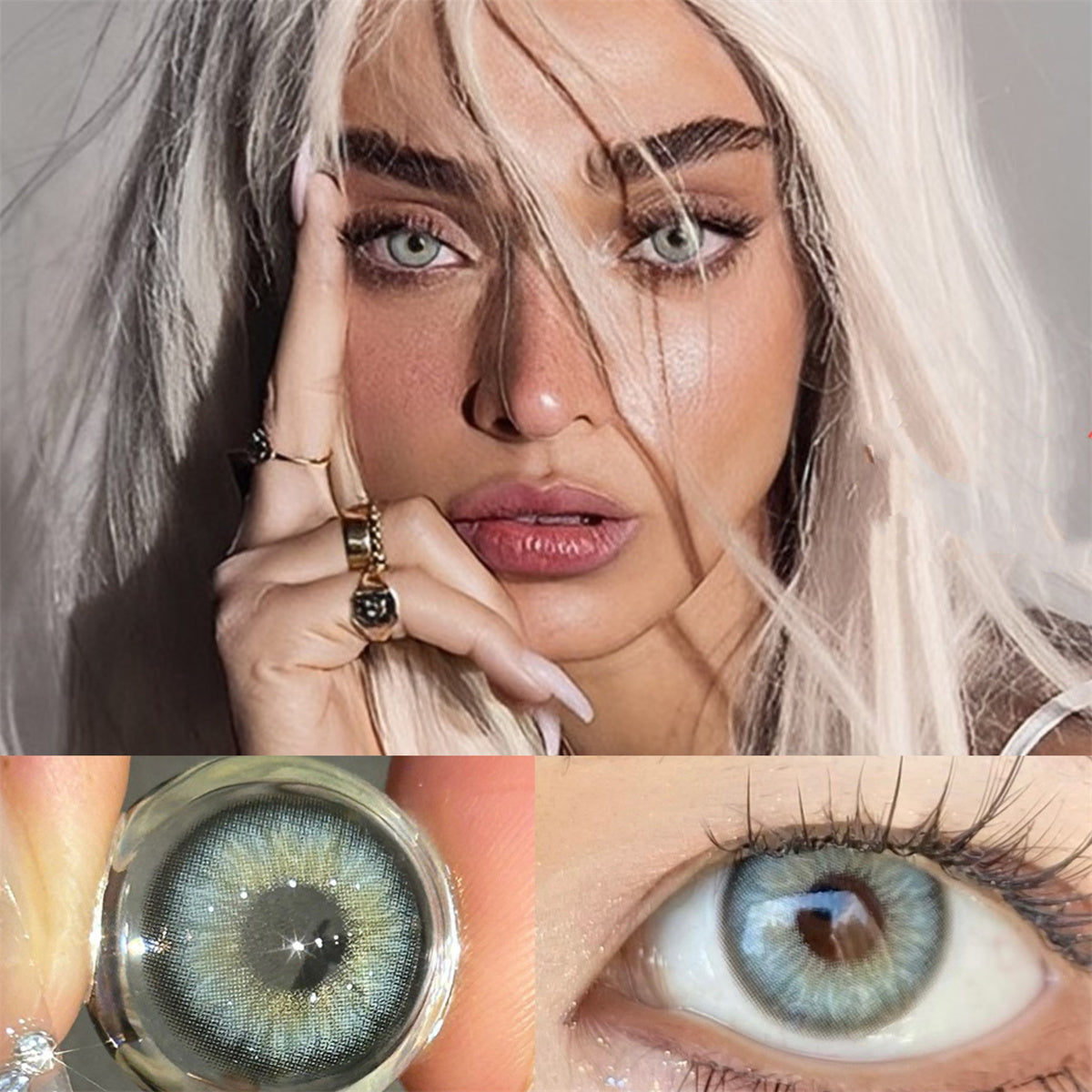 Morningcon Gene Seed Green Colored Contact Lenses For Eyes Half Yearly 2pcs