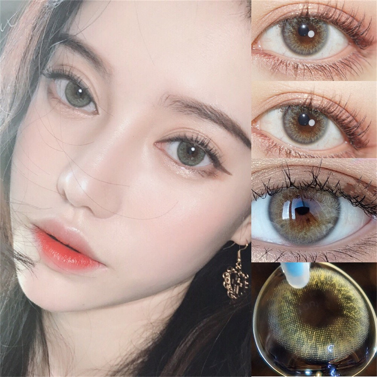 Morningcon Iris Colored Contact Lenses For Eyes Half Yearly 2pcs