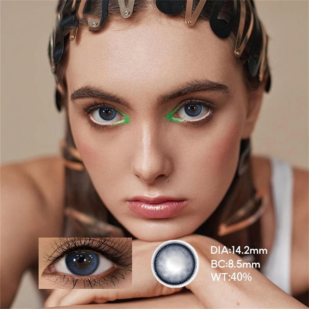 Morningcon Devil Fish Colored Contact Lenses For Eyes Half Yearly 2pcs