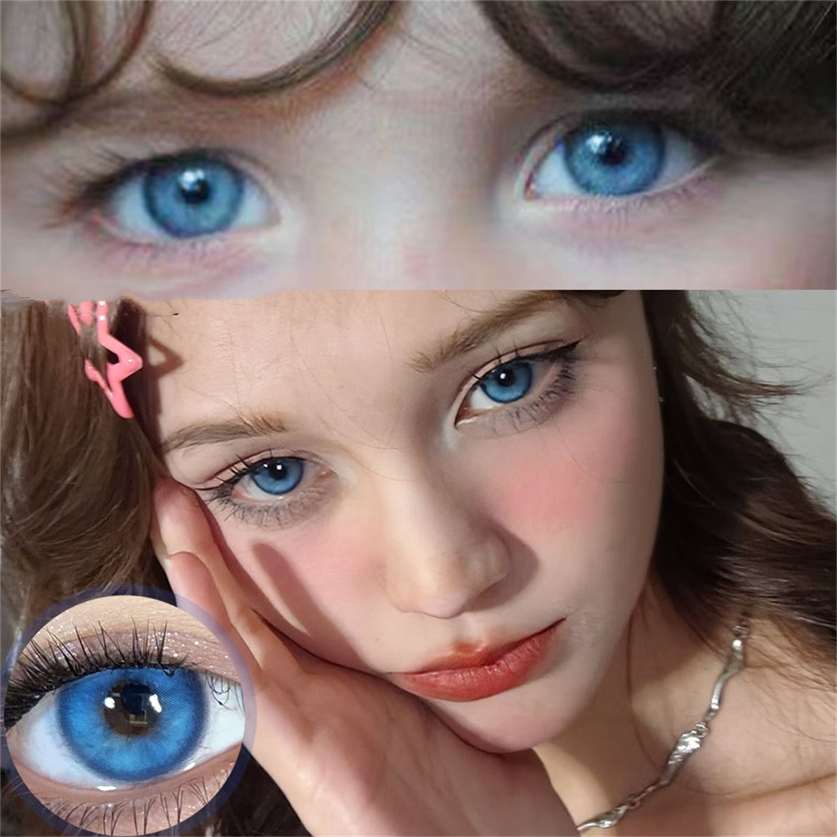 Morningcon Lost Mermaid Blue Colored Contact Lenses For Eyes Half Yearly 2pcs