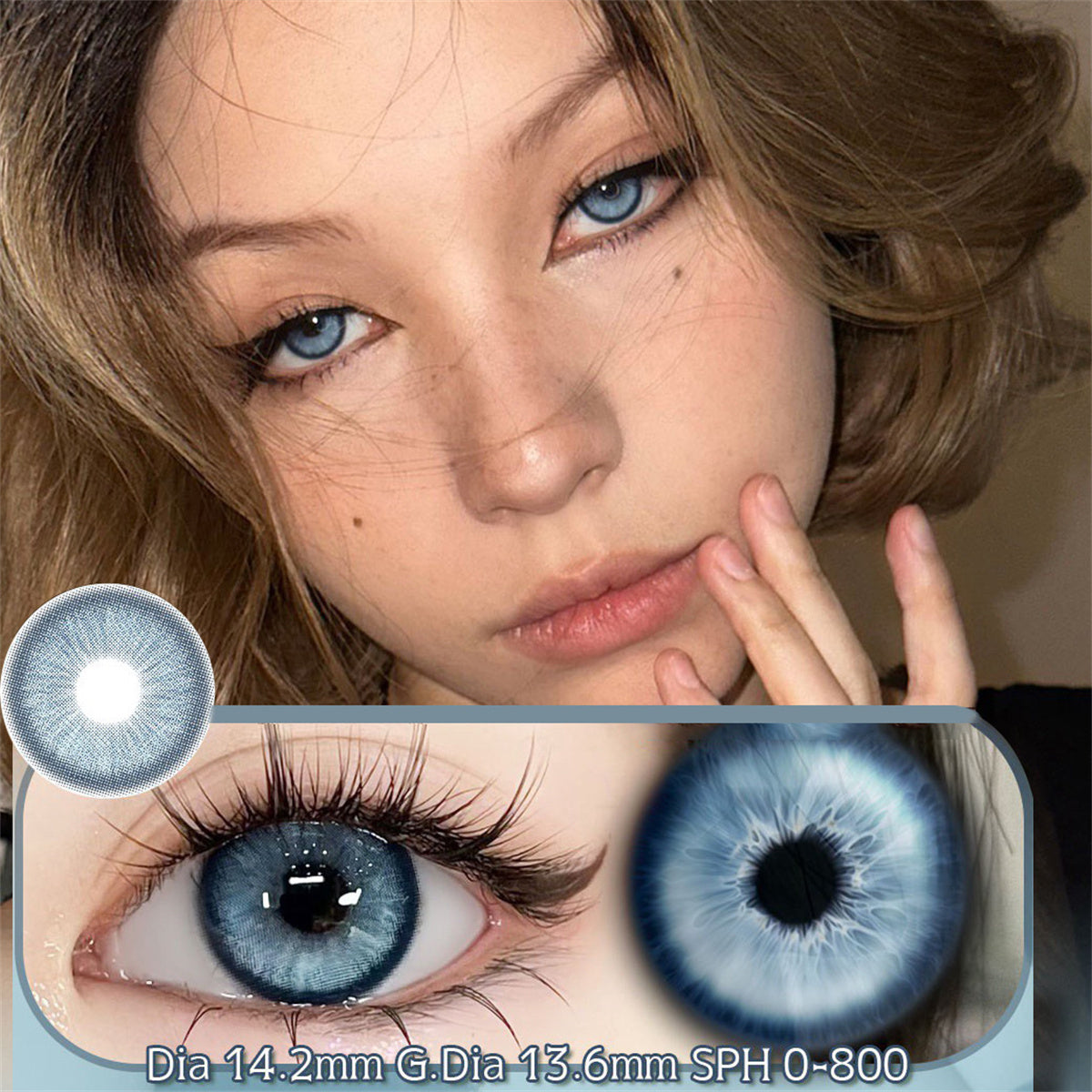 Morningcon Snake Colored Contact Lenses For Eyes Half Yearly 2pcs