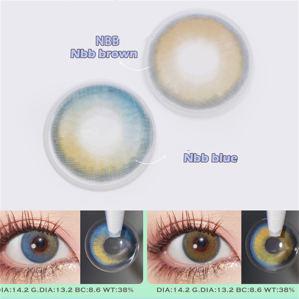 Morningcon Earth Colored Contact Lenses For Eyes Half Yearly 2pcs