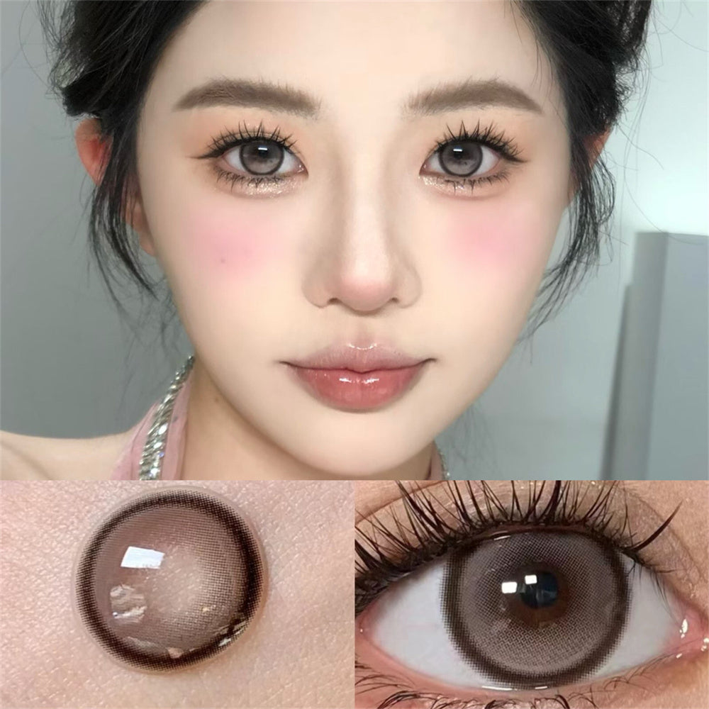 Morningcon Milk-flavored pearls Colored Contact Lenses For Eyes Half Yearly 2pcs