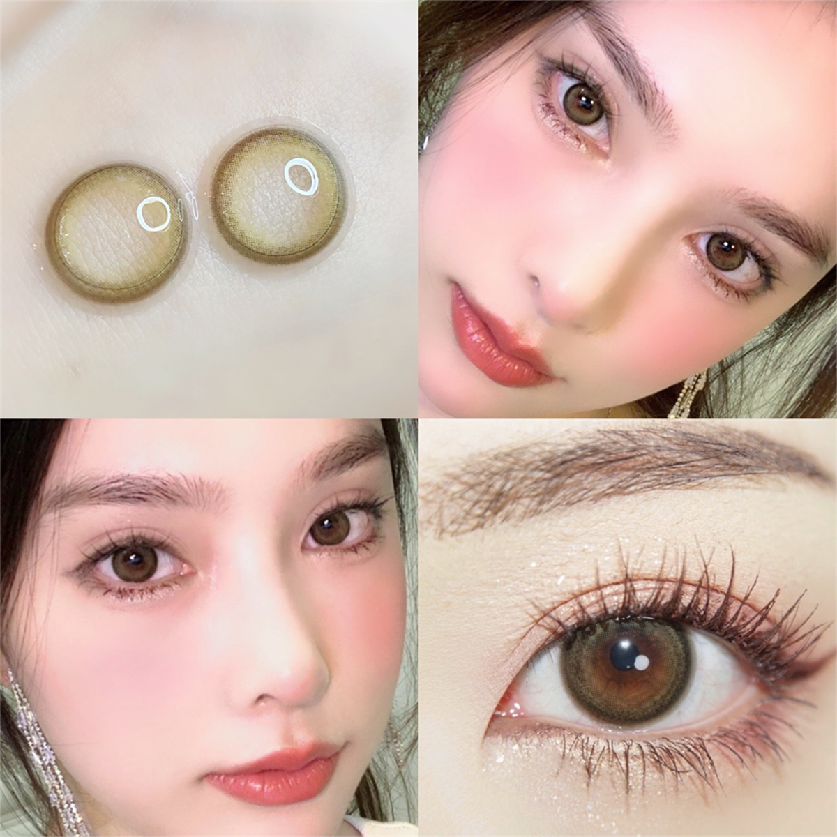 Morningcon Honeydew melon jelly Colored Contact Lenses For Eyes Half Yearly 2pcs