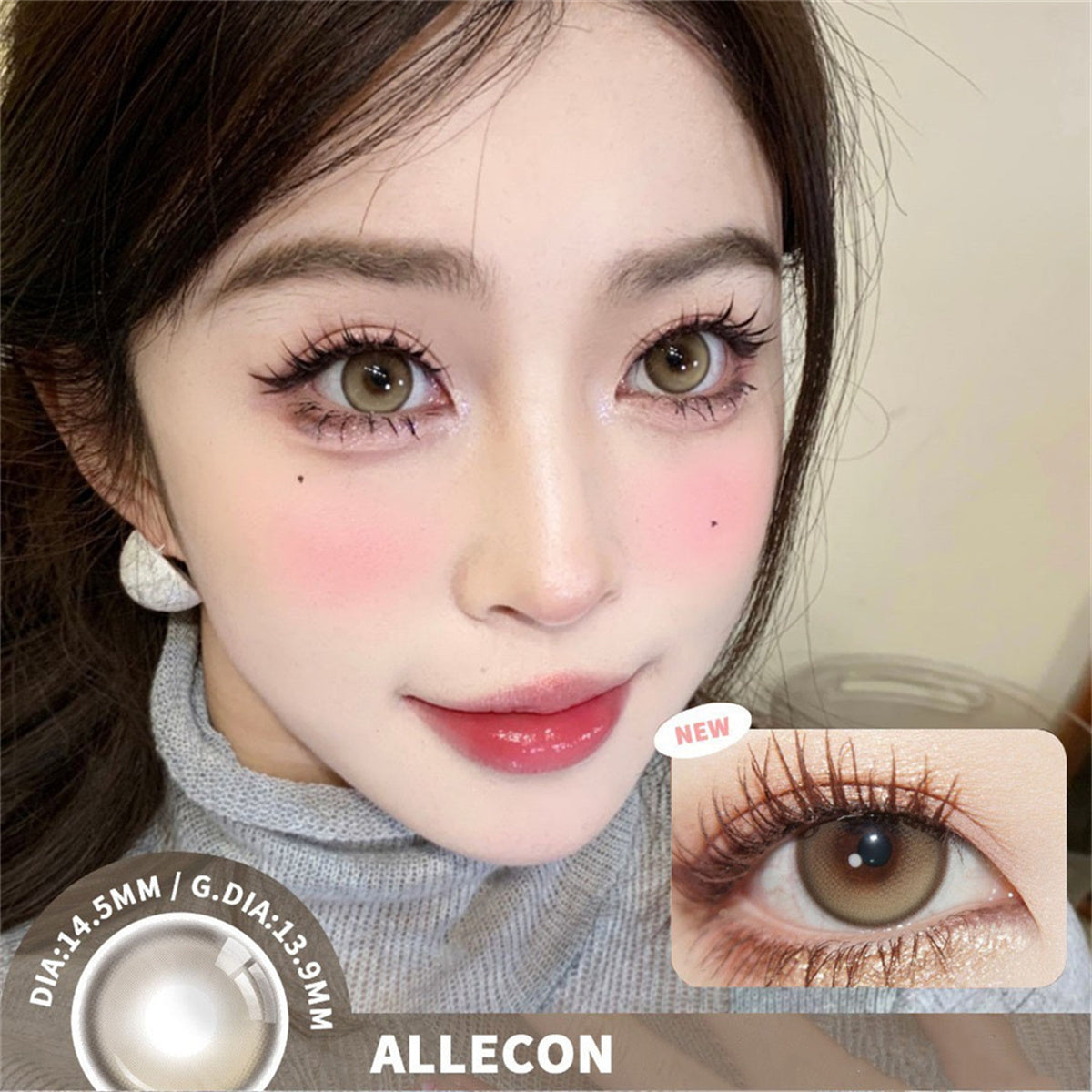 Morningcon Hand-beating lemon tea Colored Contact Lenses For Eyes Half Yearly 2pcs