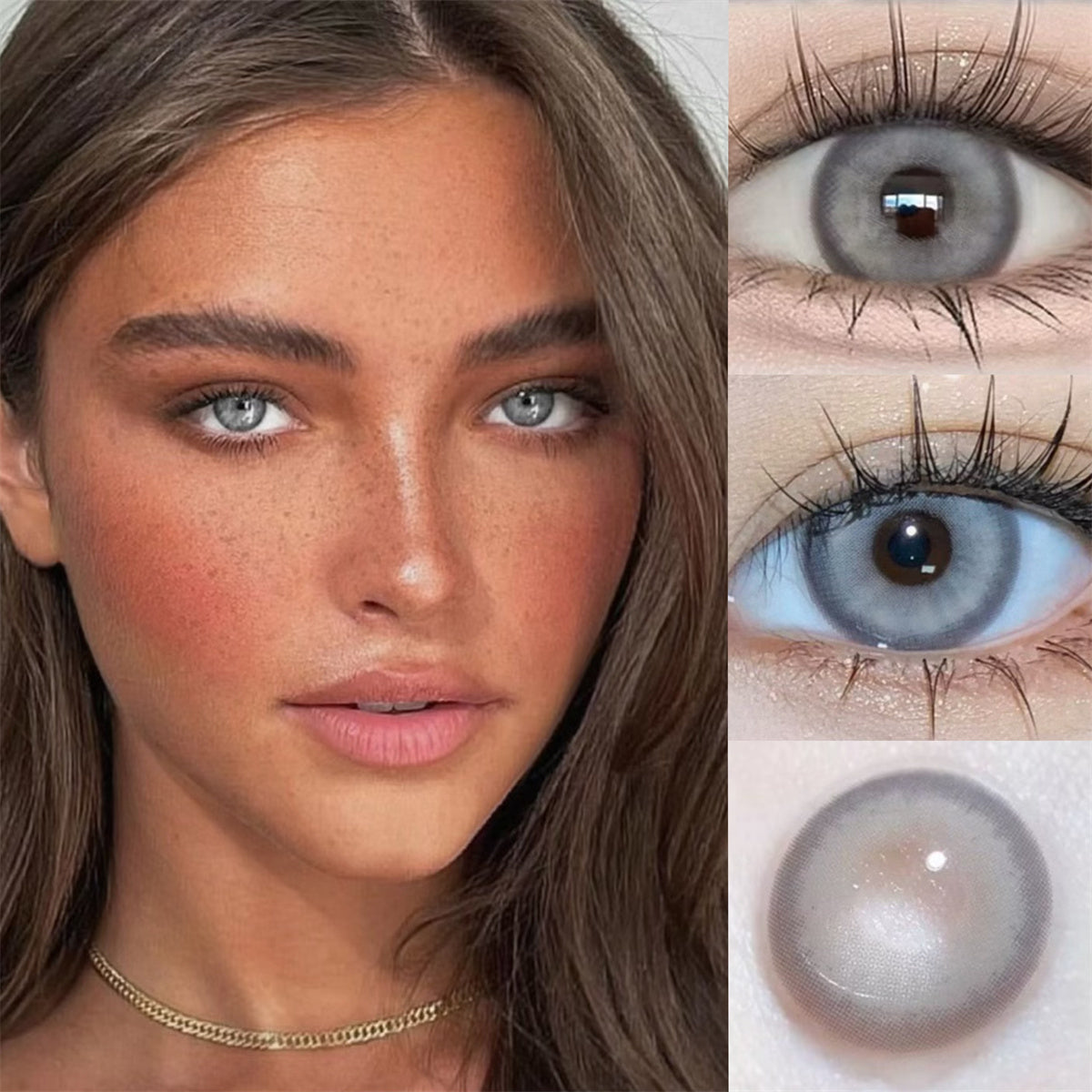 Morningcon Ash in the clouds Colored Contact Lenses For Eyes Half Yearly 2pcs