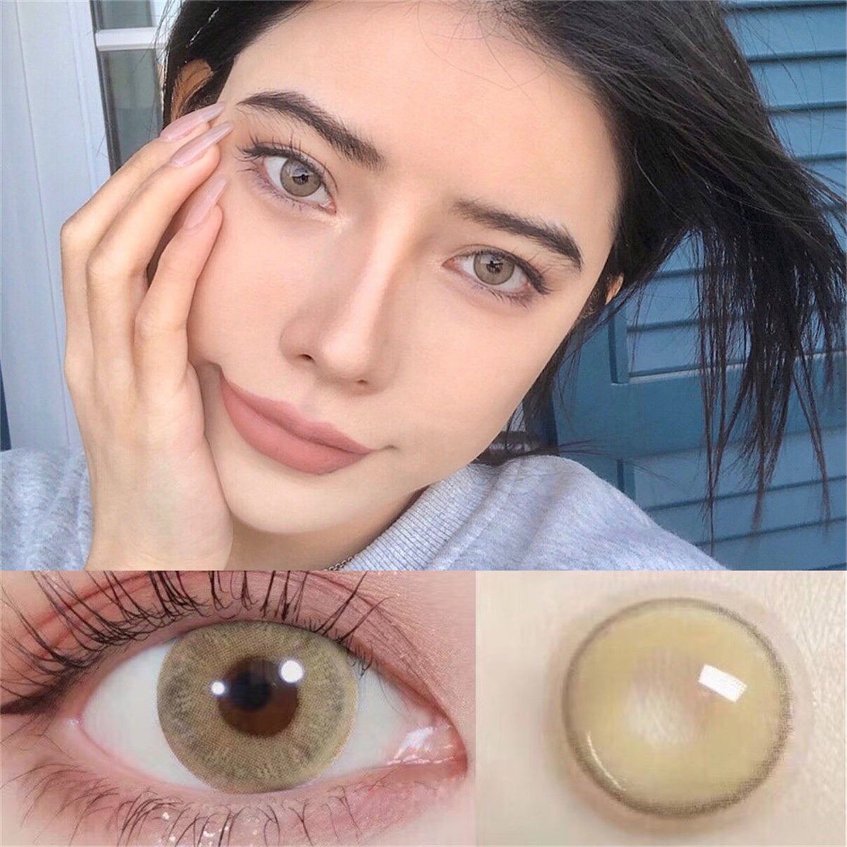 Morningcon Dubai Brown Colored Contact Lenses For Eyes Half Yearly 2pcs