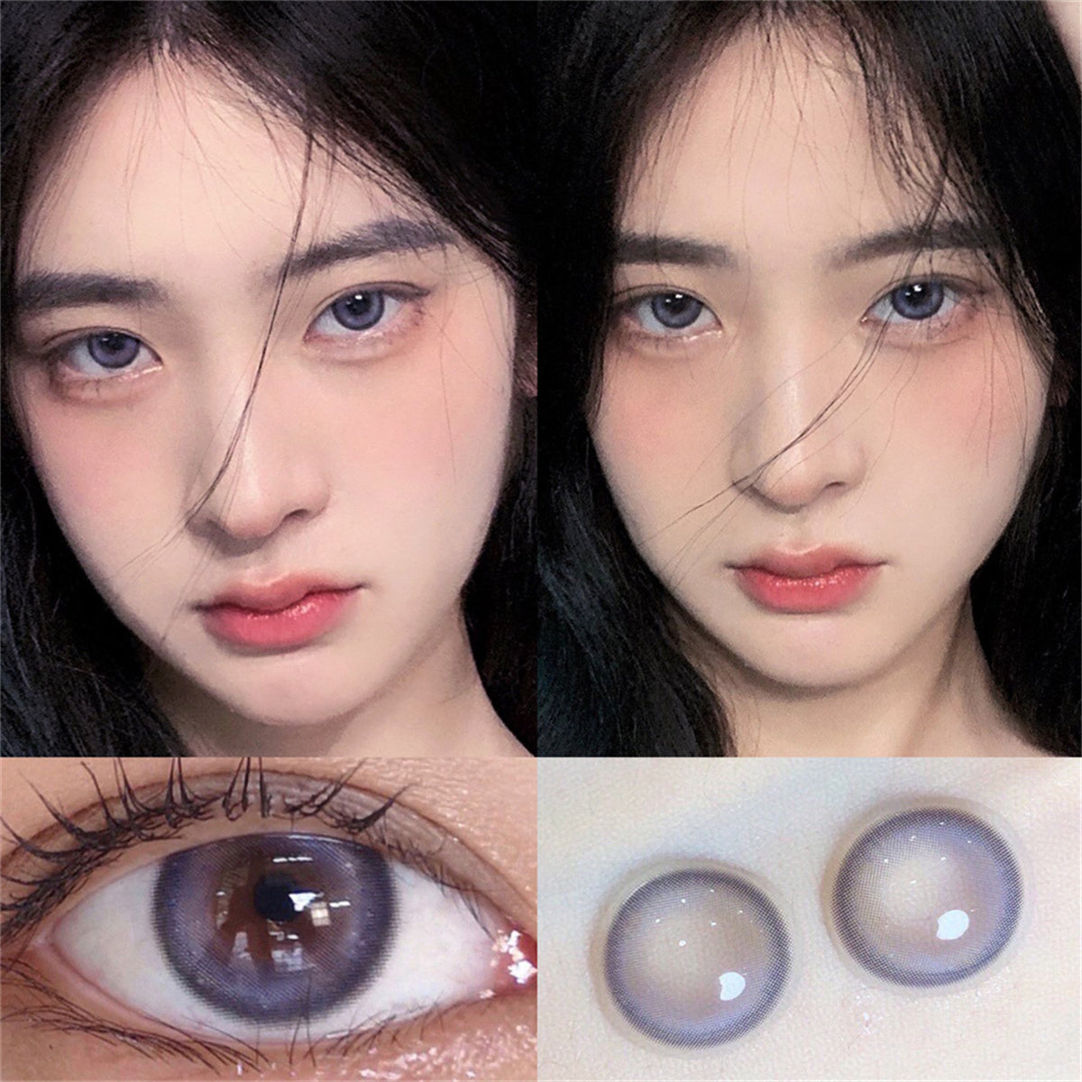 Morningcon Blue Tears Colored Contact Lenses For Eyes Half Yearly 2pcs