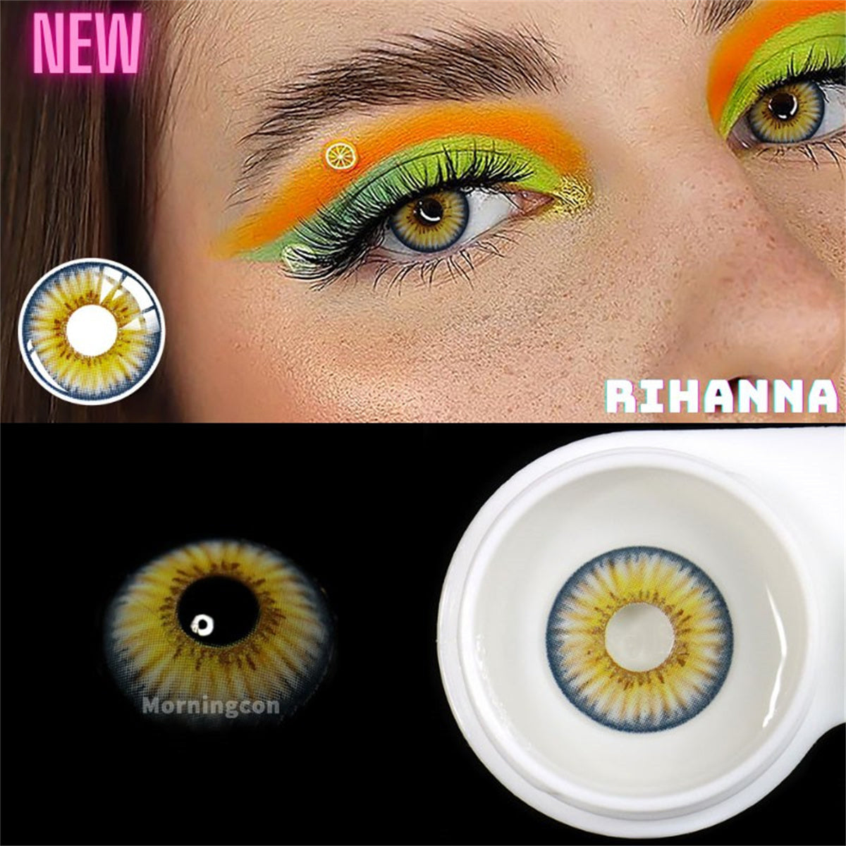 Morningcon New yourk Colored Contact Lenses For Eyes Half Yearly 2pcs