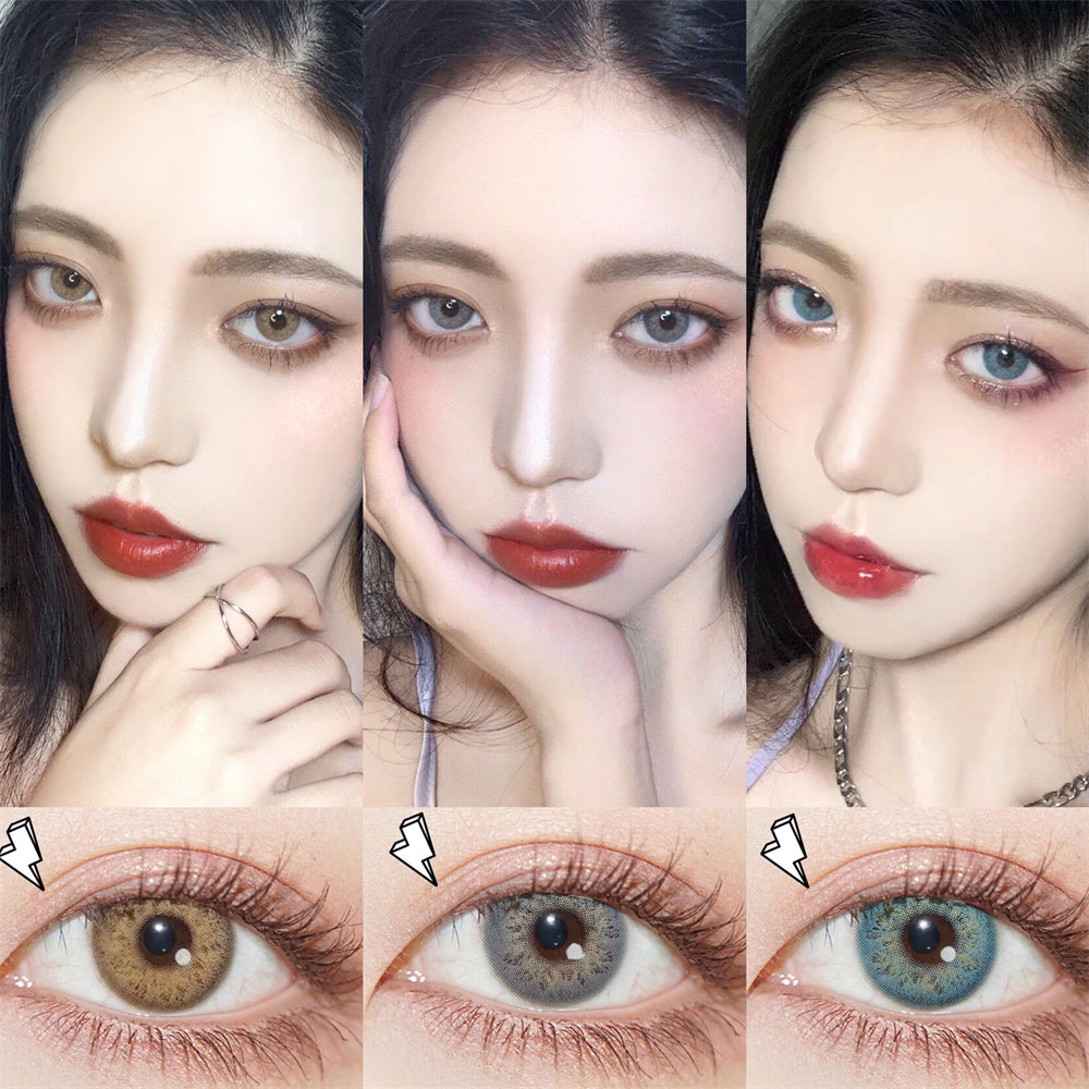 Morningcon Russian girl Colored Contact Lenses For Eyes Half Yearly 2pcs