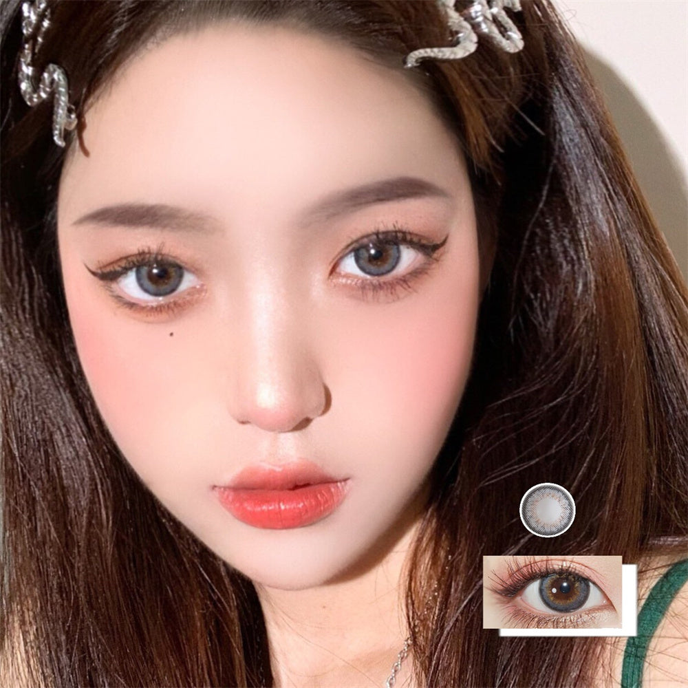 Morningcon Santo ash Colored Contact Lenses For Eyes Half Yearly 2pcs