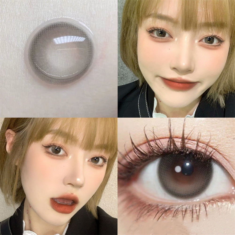 Morningcon Manchu saffron Colored Contact Lenses For Eyes Half Yearly 2pcs