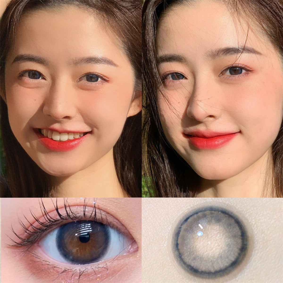 Morningcon Glass Whale Colored Contact Lenses For Eyes Half Yearly 2pcs