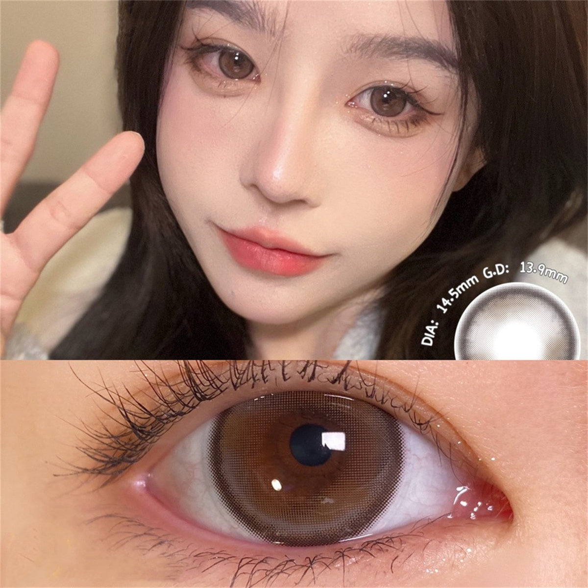 Morningcon Gummy bears Colored Contact Lenses For Eyes Half Yearly 2pcs