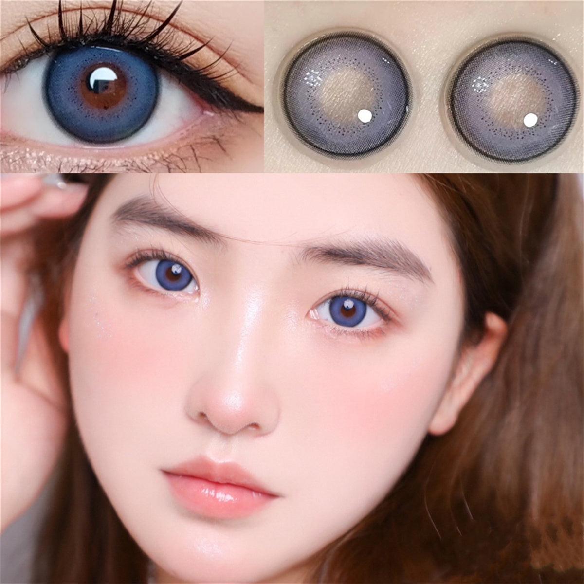 Morningcon Denim Blue Colored Contact Lenses For Eyes Half Yearly