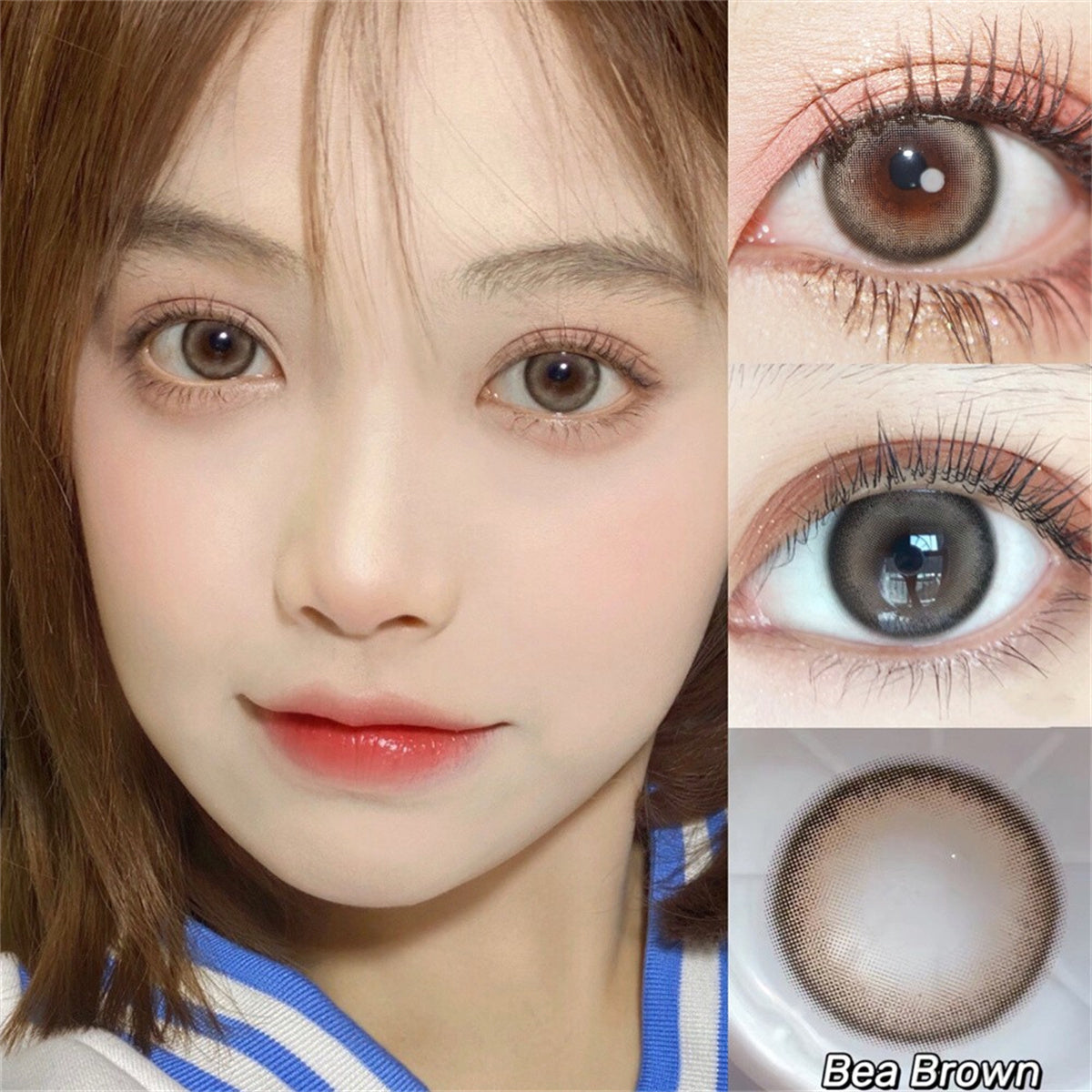 Morningcon Pork belly Colored Contact Lenses For Eyes Half Yearly 2pcs