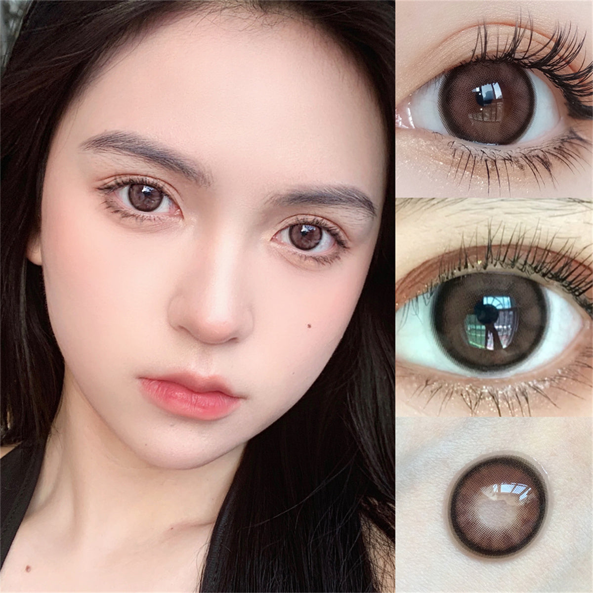 Morningcon Water light almonds Colored Contact Lenses For Eyes Half Yearly 2pcs