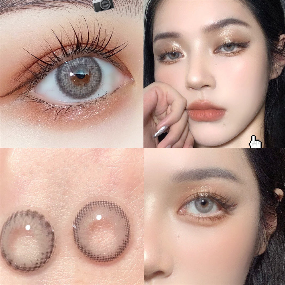 Morningcon Brick is blue and brown Colored Contact Lenses For Eyes Half Yearly
