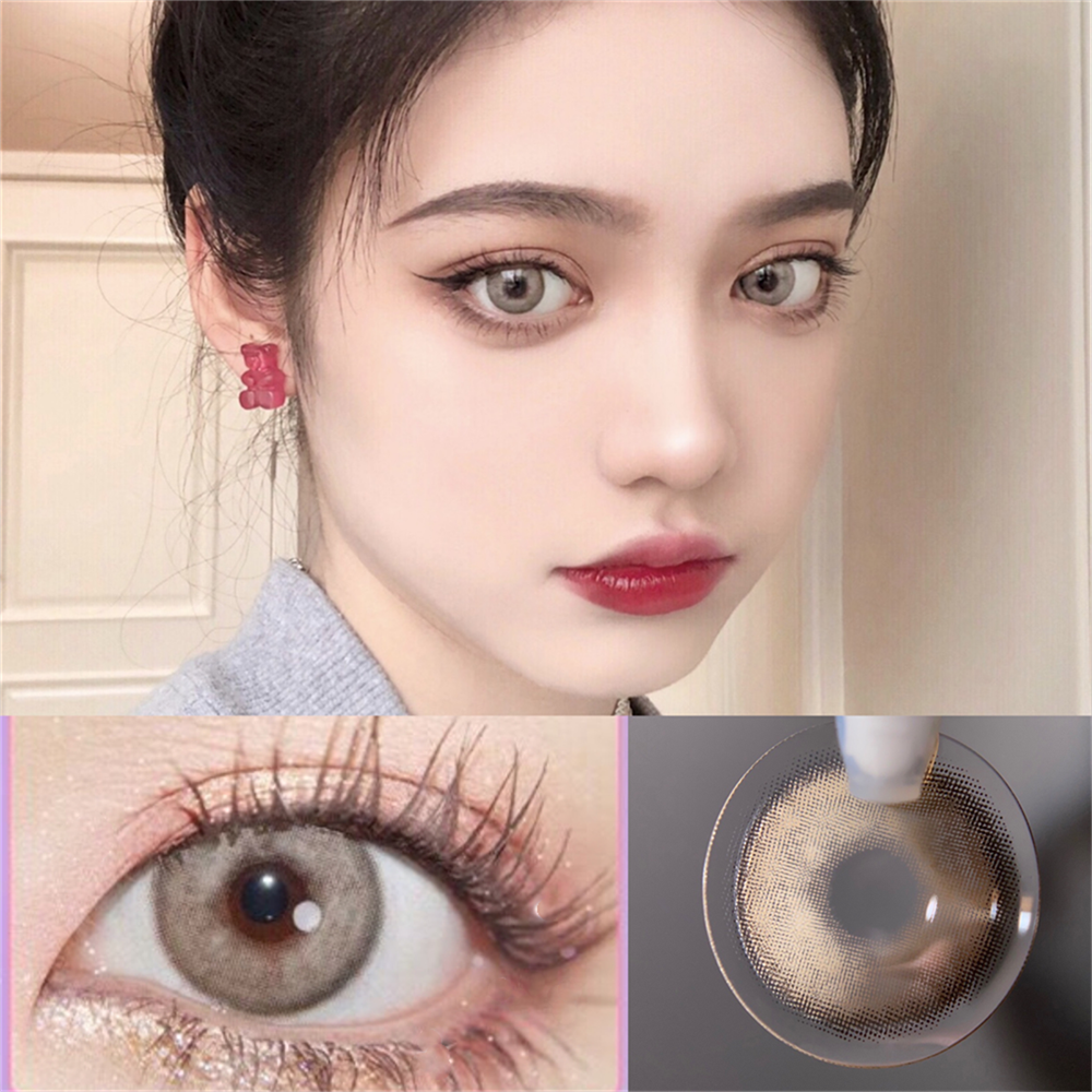 Morningcon Empty Mountain base Colored Contact Lenses For Eyes Half Yearly 2pcs