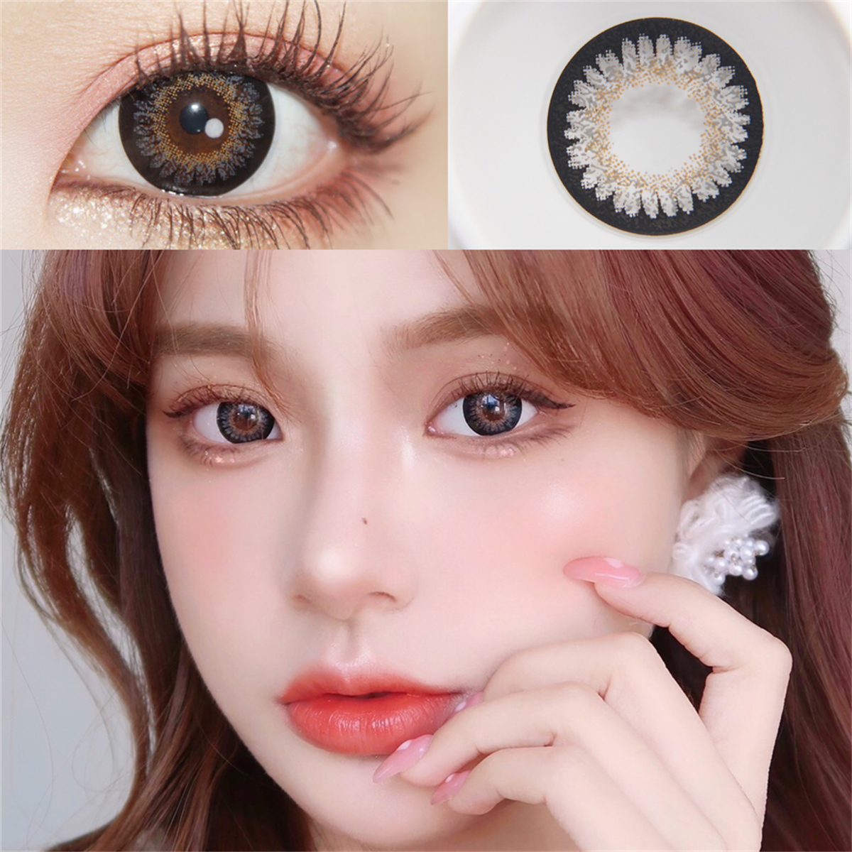 Morningcon Cherries Colored Contact Lenses For Eyes Half Yearly 2pcs
