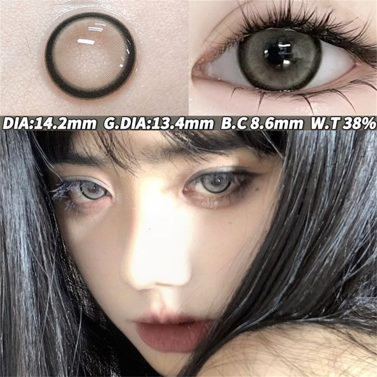 Morningcon Kim Rimi Colored Contact Lenses For Eyes Half Yearly 2pcs